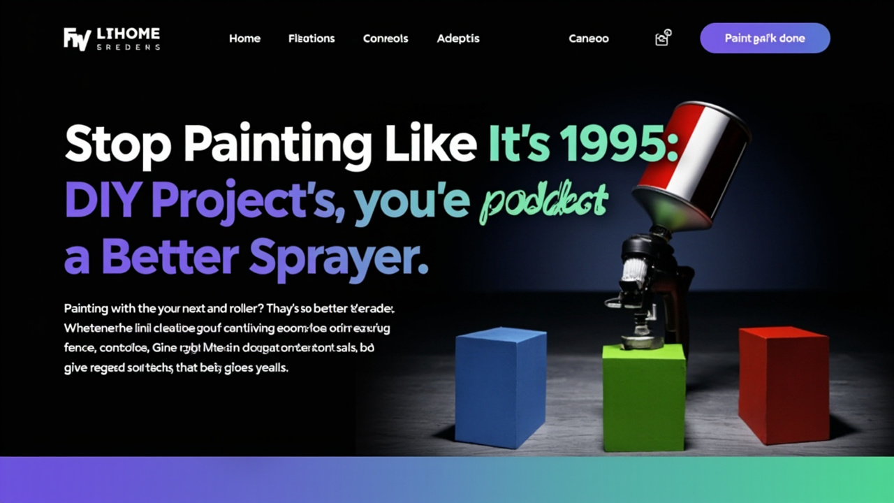 Stop Painting Like It's 1995: Why Your Next DIY Project Deserves a Better Sprayer