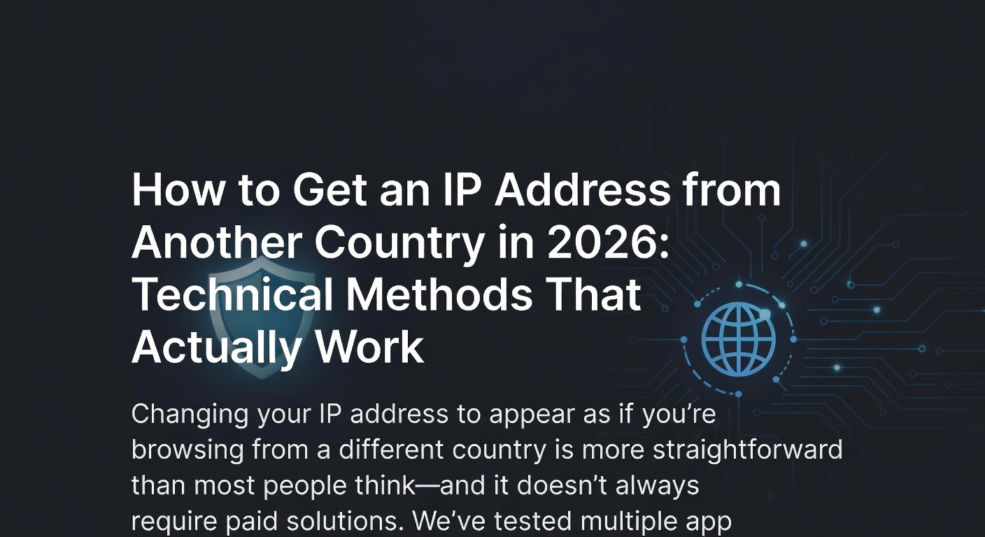 How to Get an IP Address from Another Country in 2026: Technical Methods That Actually Work