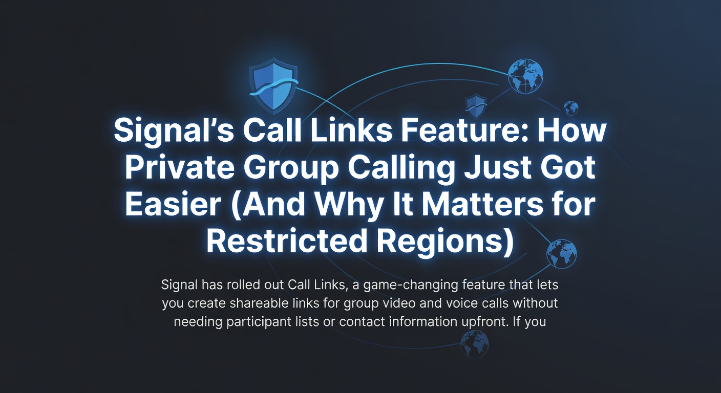 Signal's Call Links Feature: How Private Group Calling Just Got Easier (And Why It Matters for Restricted Regions)