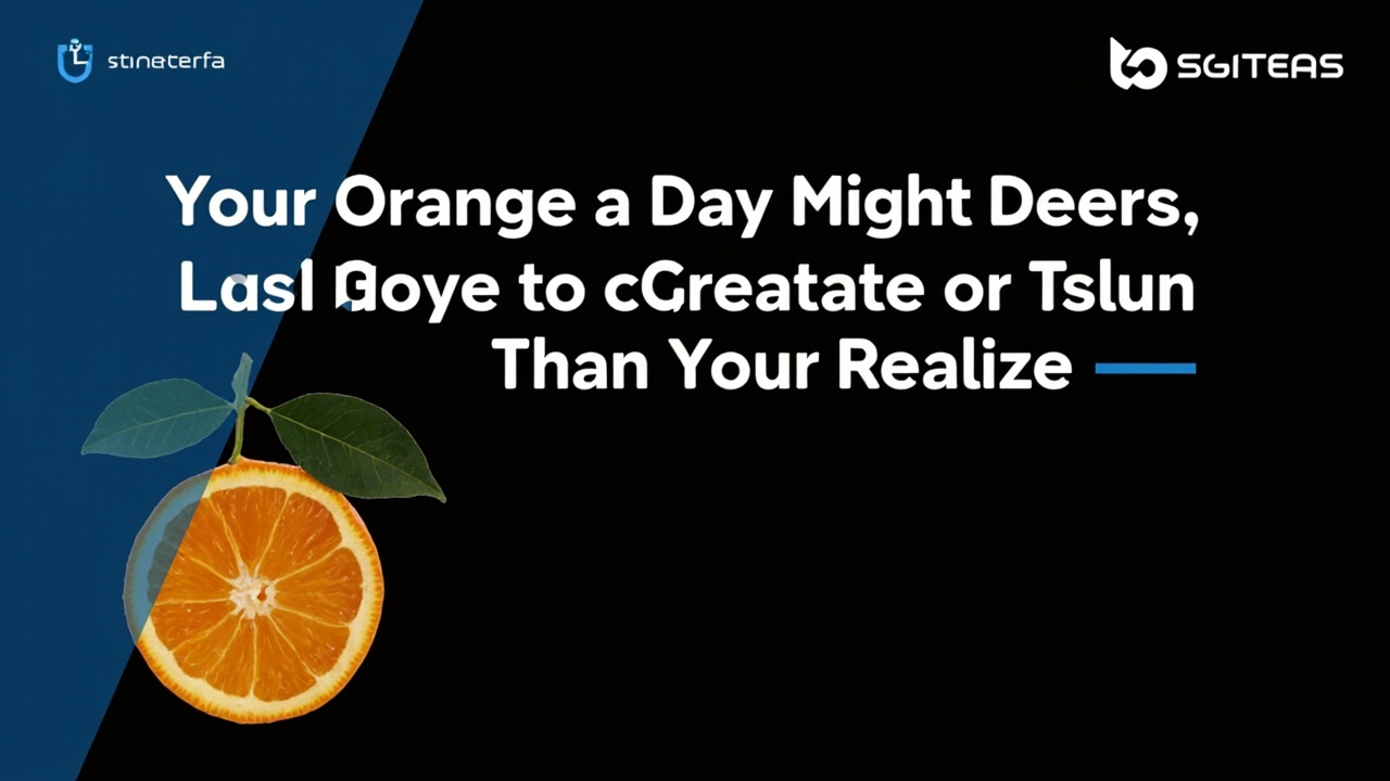 Your Orange a Day Might Be Doing More for Your Brain Than You Realize