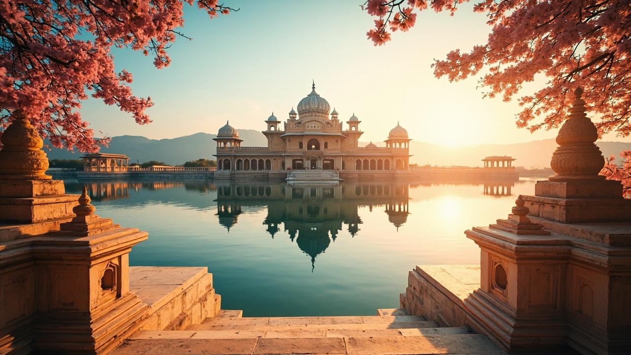 A landscape typical of India