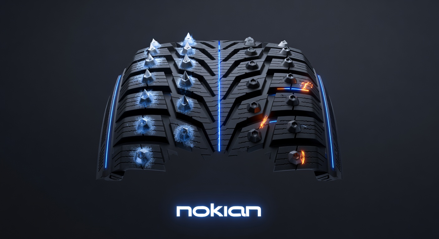 Умные зимние шины, которые "выпускают когти" вовремя