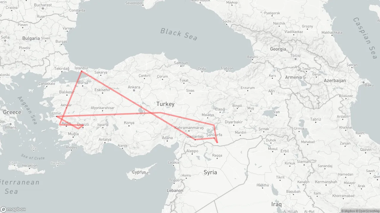 Ancient Paths of Turkey map