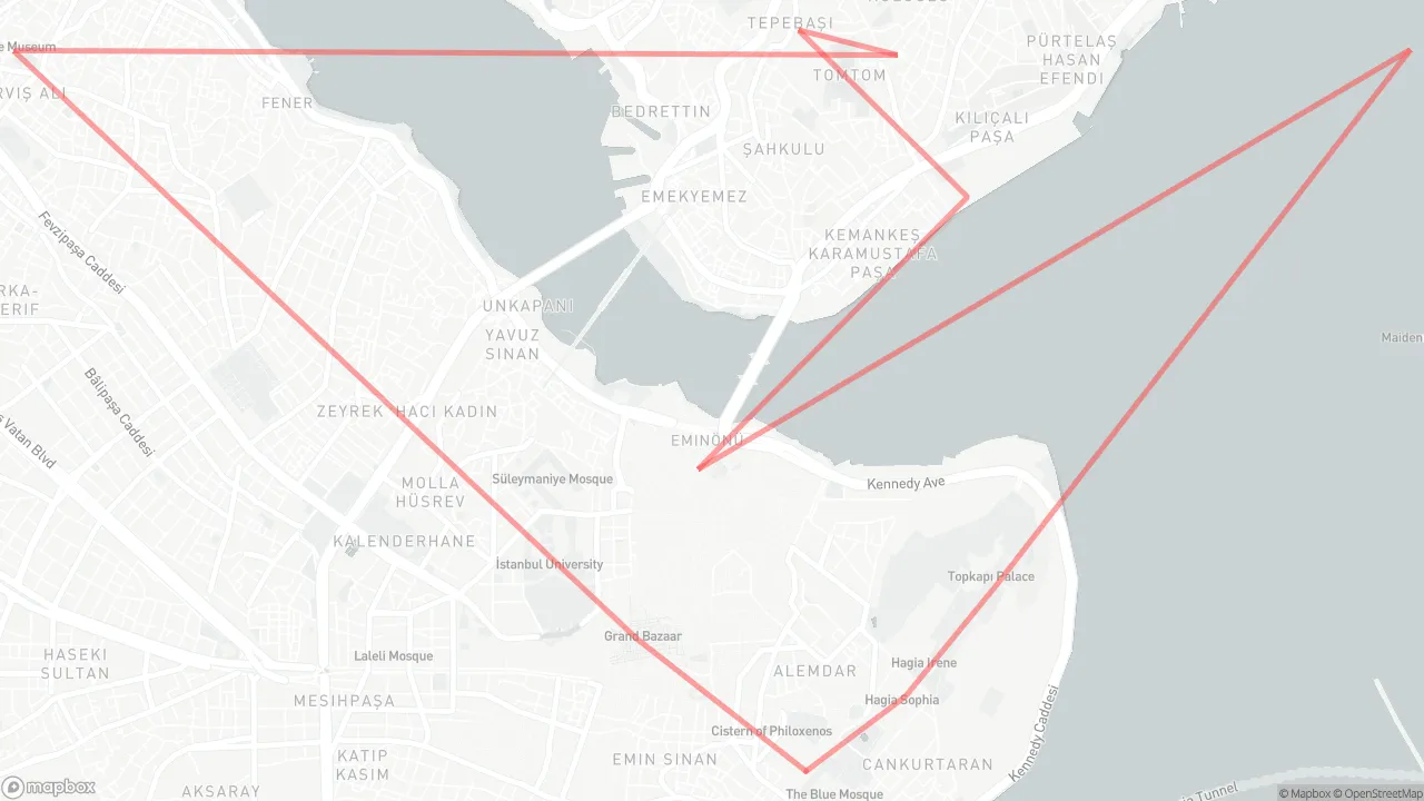 Explore Istanbul in 4 Days map