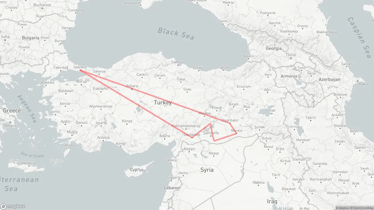 Explore South East Anatolia map