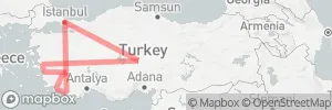 14 Days Fam Trip in Turkey map