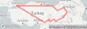 Eastern Turkey Tour map